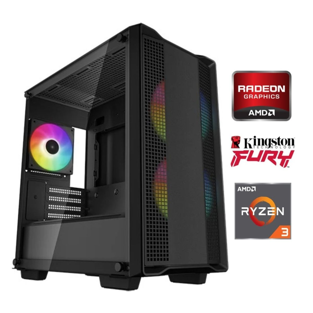 Equipo Gamer Ryzen 3 5300G 64GB SSD 480GB Gráficos Radeon